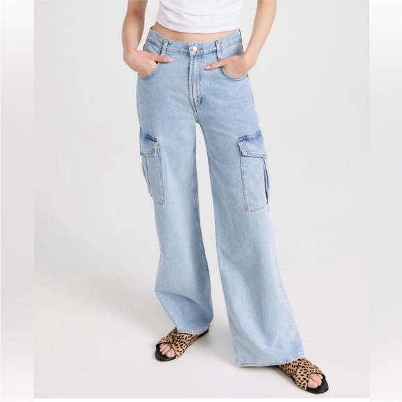 AGOLDE Minka Denim Cargo Jeans pants  Size 28 - Picture 2 of 16